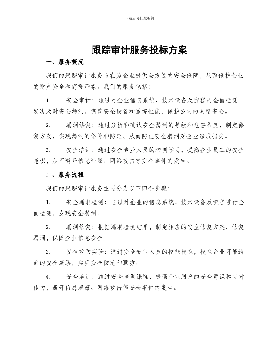 跟踪审计服务投标方案_第1页
