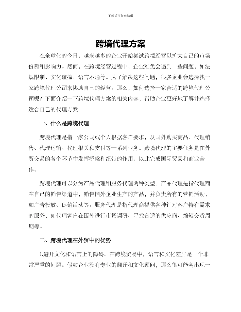 跨境代理方案_第1页
