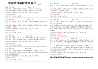 中国美术学院考级题目2017A