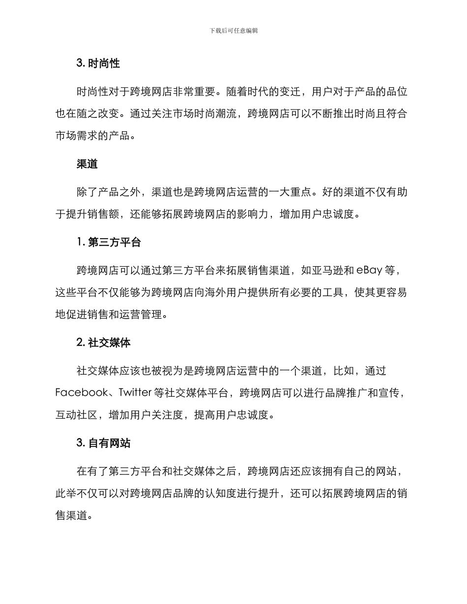 跨境网店运营策划方案_第2页