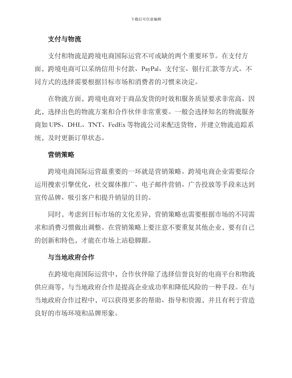 跨境电商国际运营方案_第2页