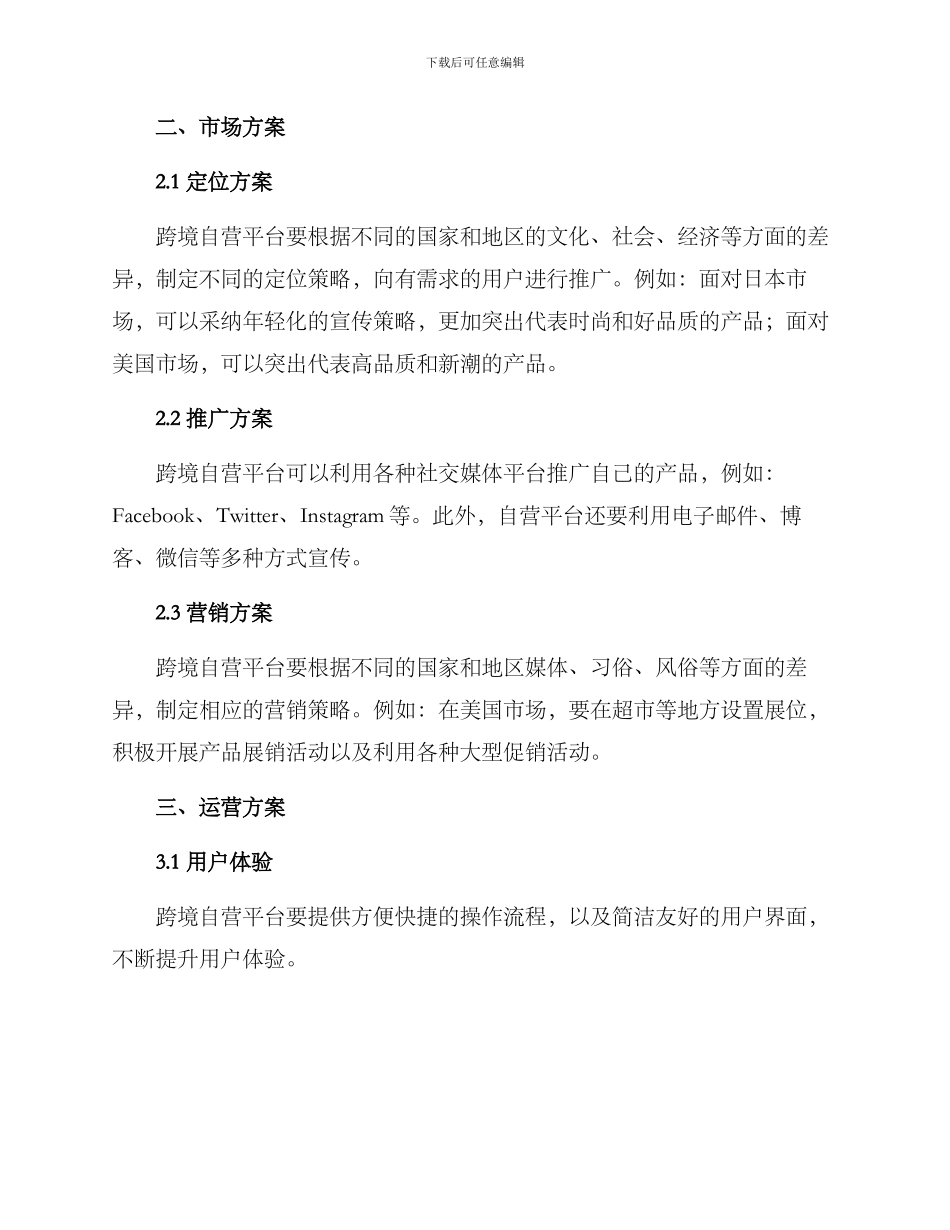 跨境自营平台运营方案_第2页