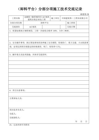 中建标准：卸料平台技术交底