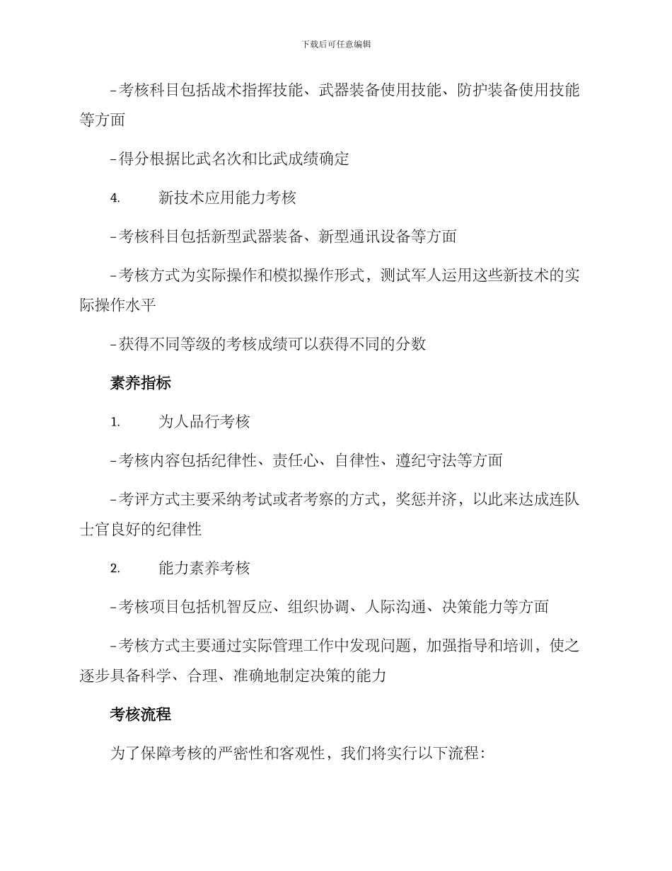 连队士官量化考评方案_第2页