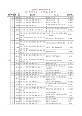 中石油储运企业名单