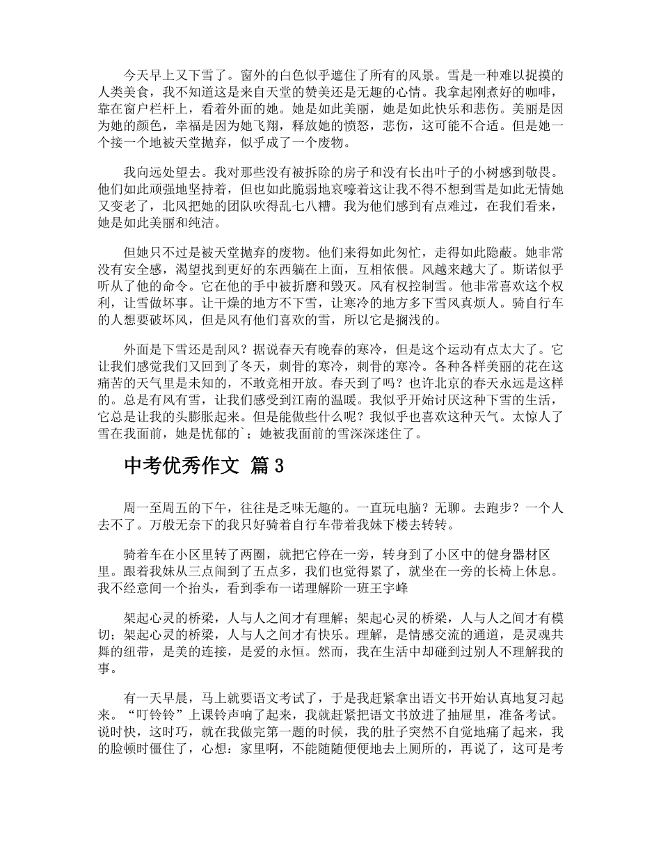 中考优秀作文_第3页