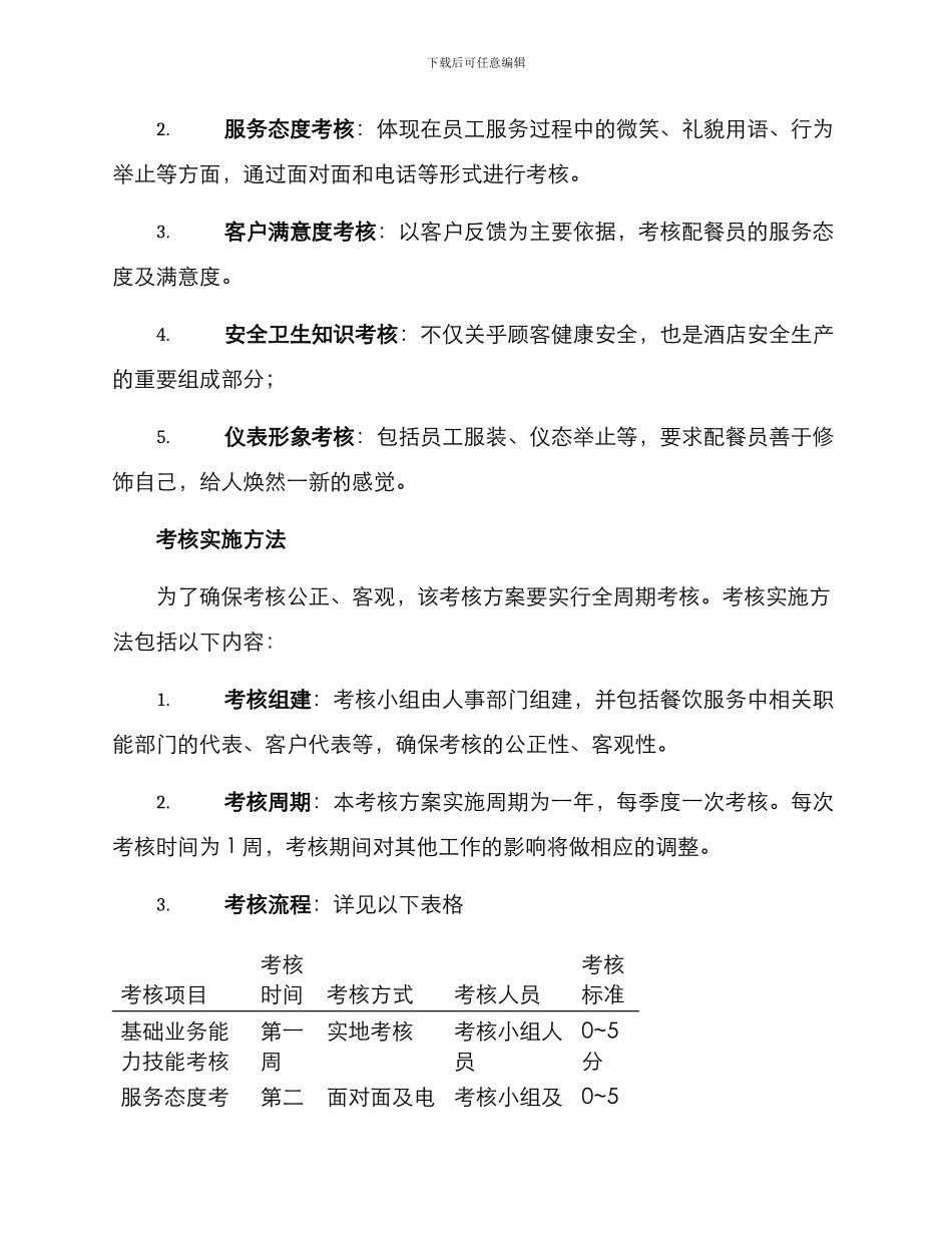 配餐员工考核方案_第2页