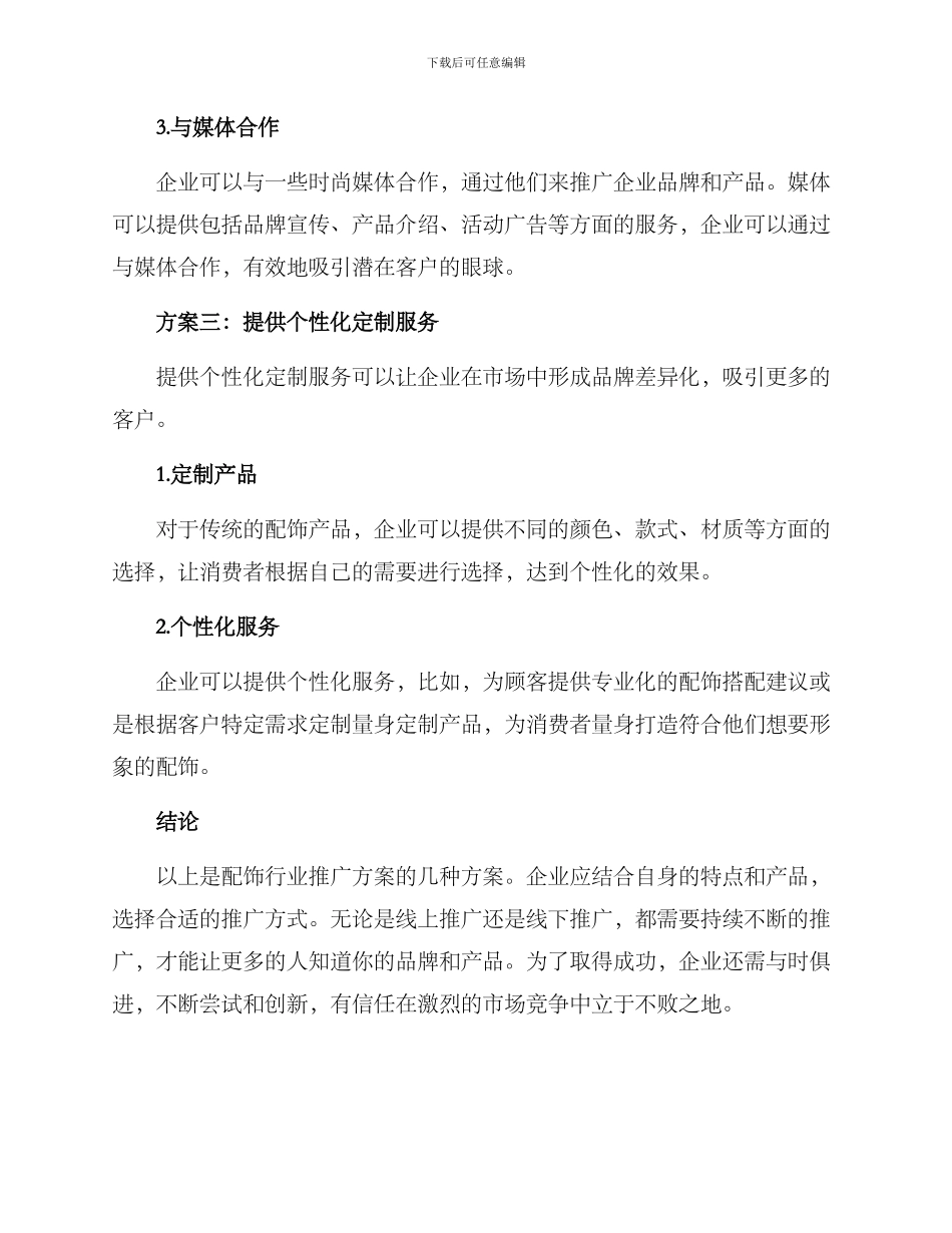 配饰行业推广方案_第3页