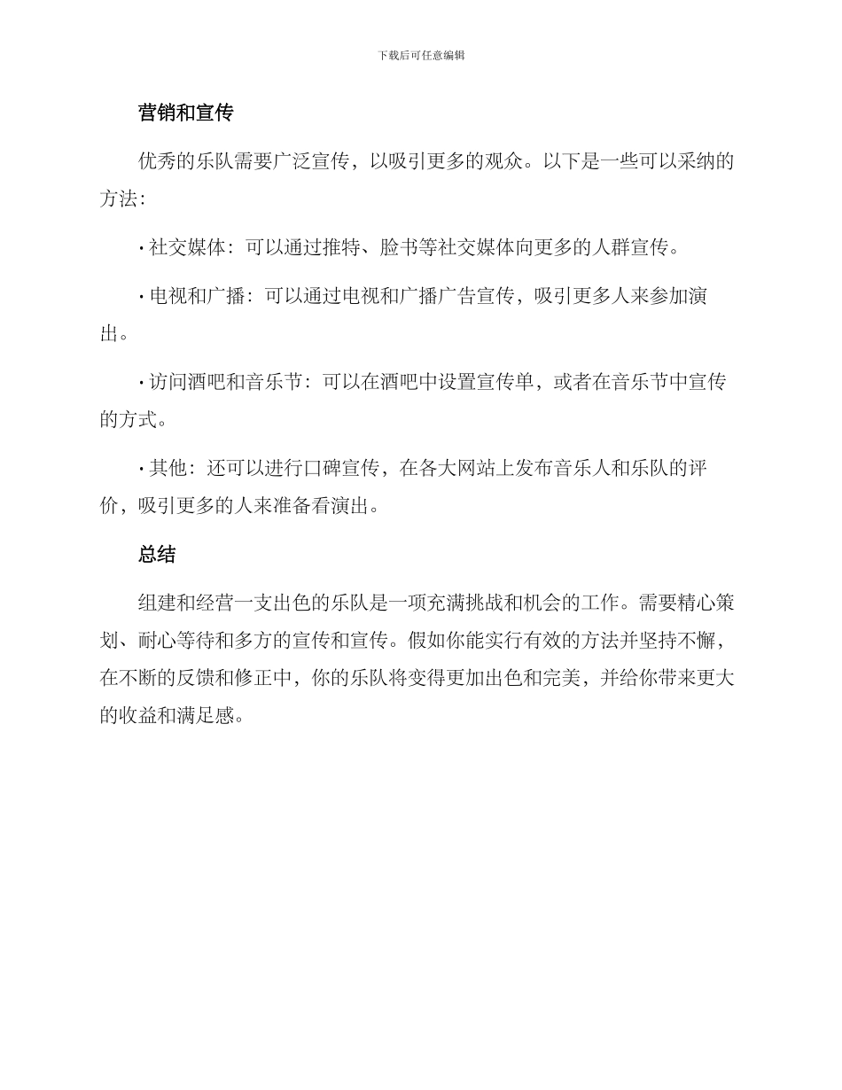 酒吧乐队营运方案_第3页