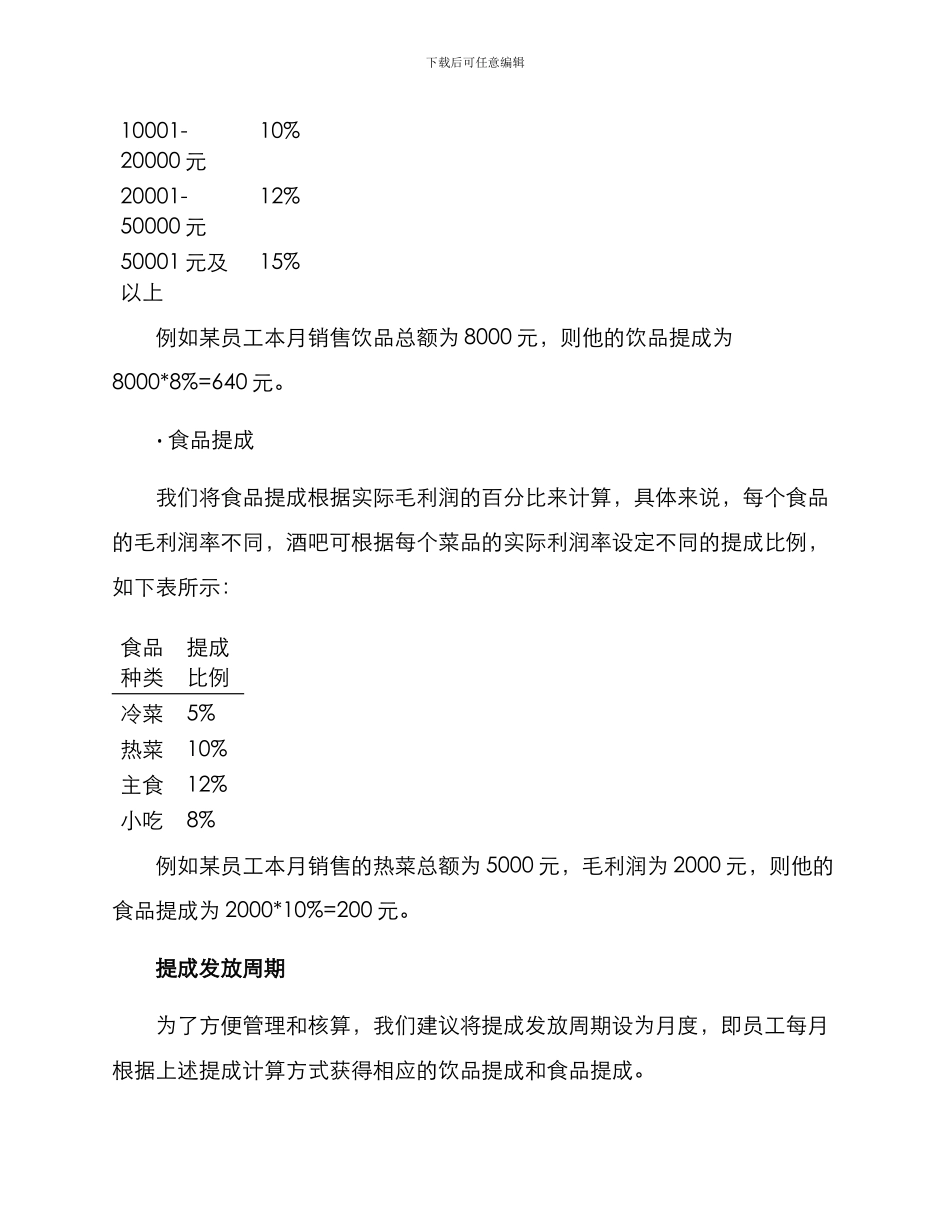 酒吧产品提成方案_第2页