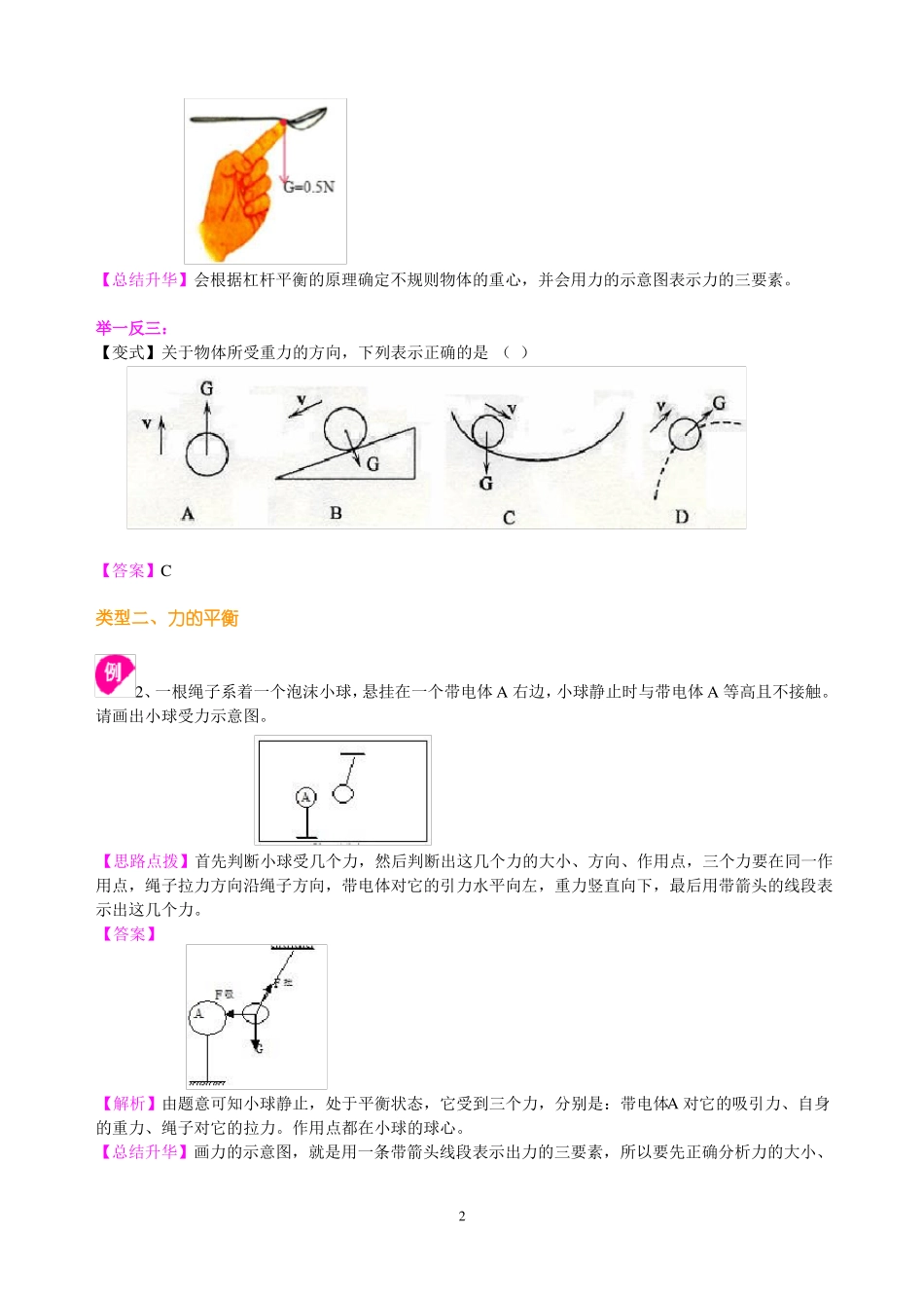 中考物理力学作图专题_第2页