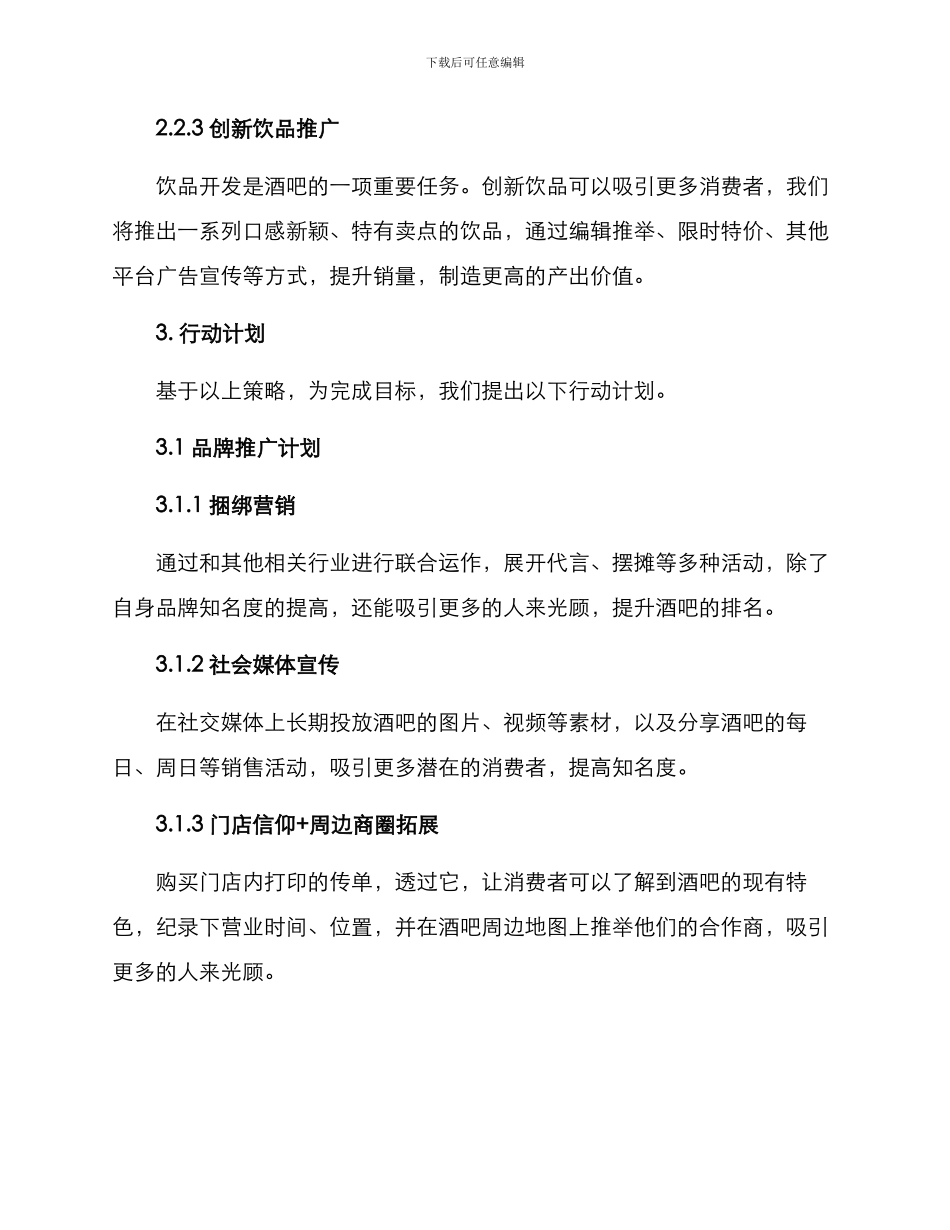 酒吧战略计划方案_第2页