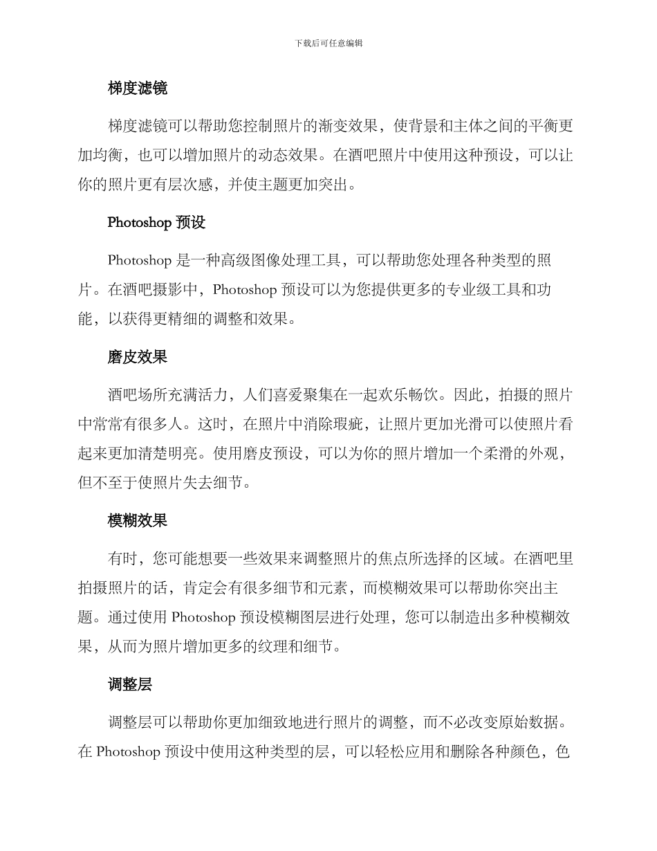 酒吧摄影预设方案_第2页