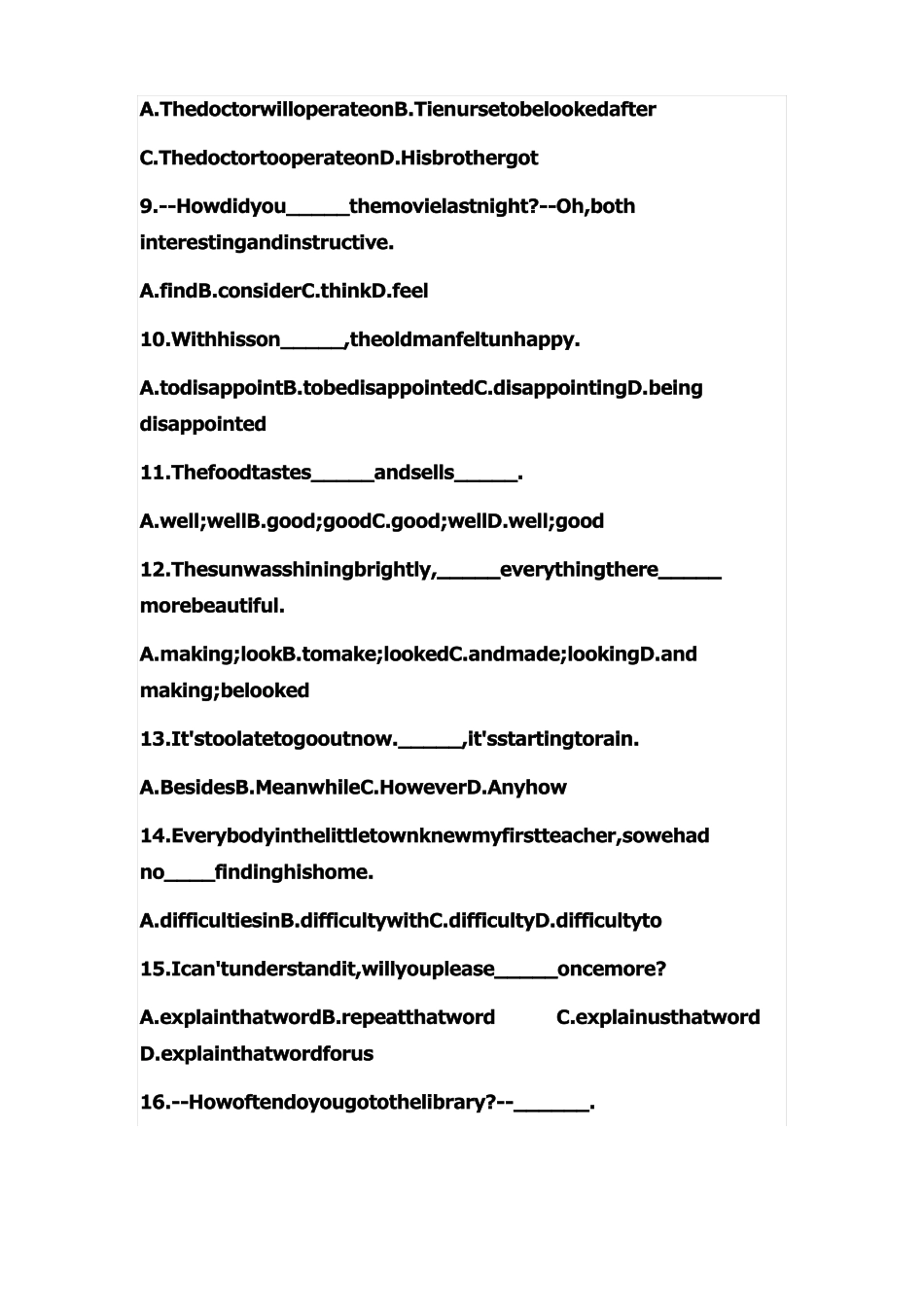 中考语法练习1_第2页