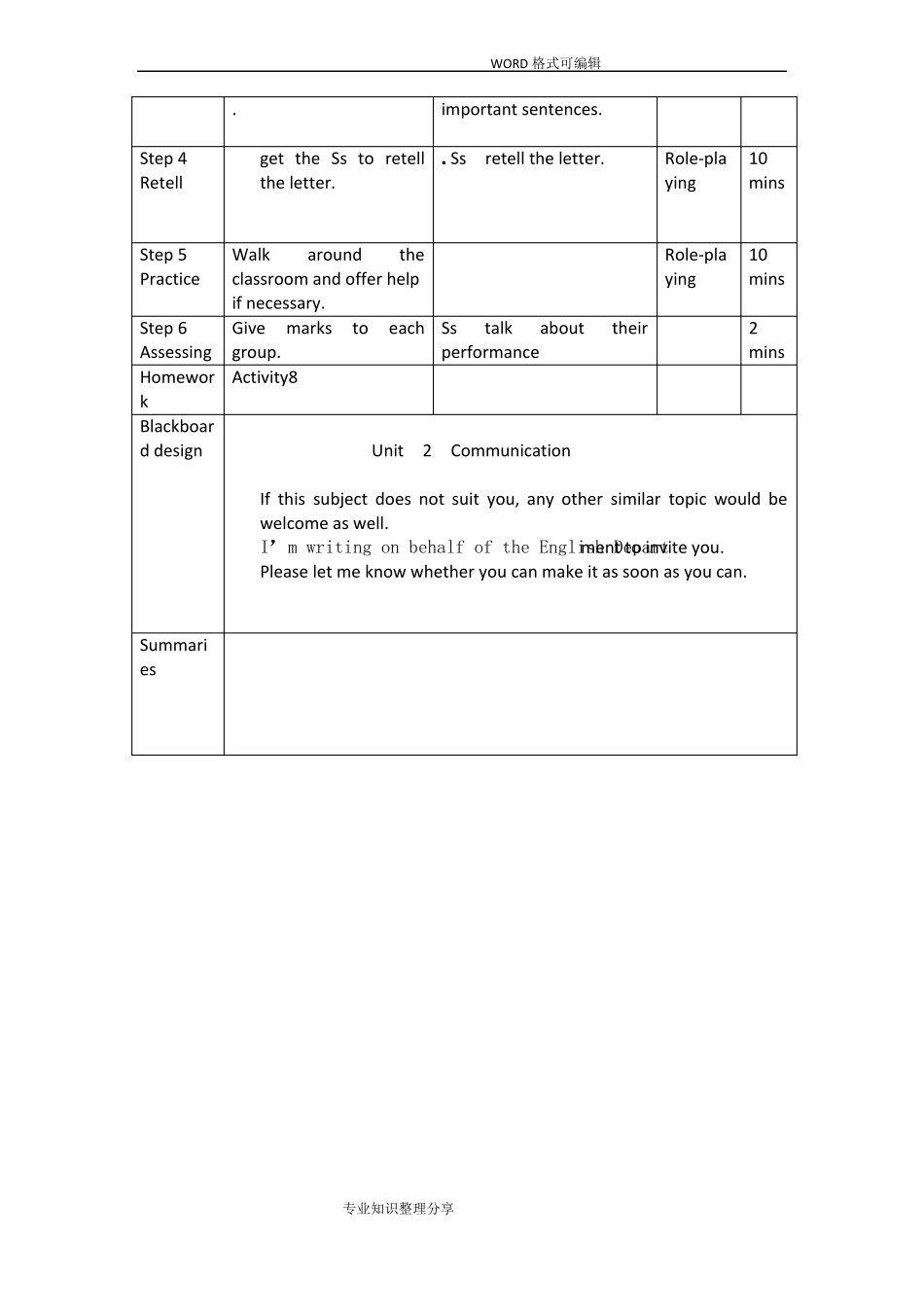 中职英语拓展模块教学案第三周_第2页