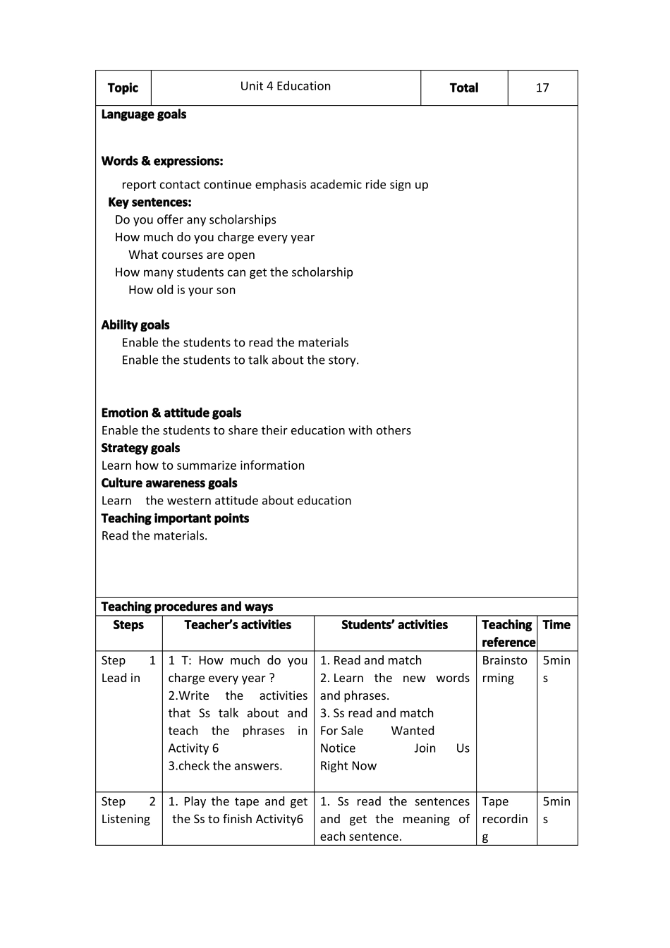 中职英语拓展模块教案第七周_第3页