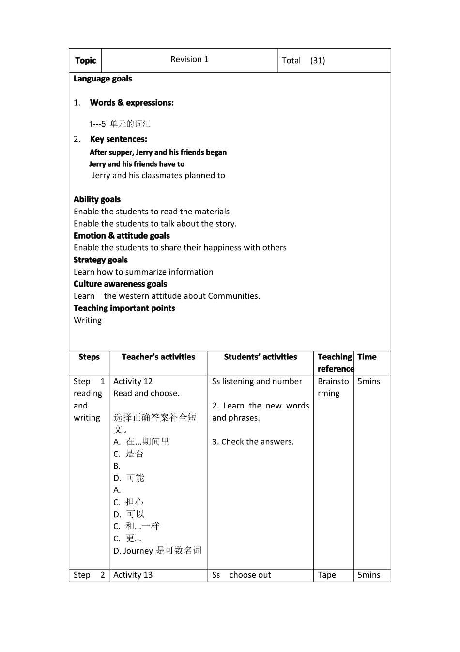 中职英语拓展模块教案第十四周_第3页