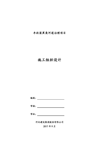 丰收渠黑臭治理项目施工组织设计
