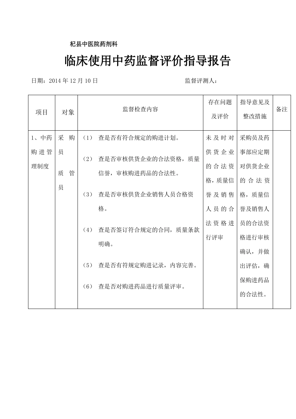 临床使用中药监督评价指导报告_第1页