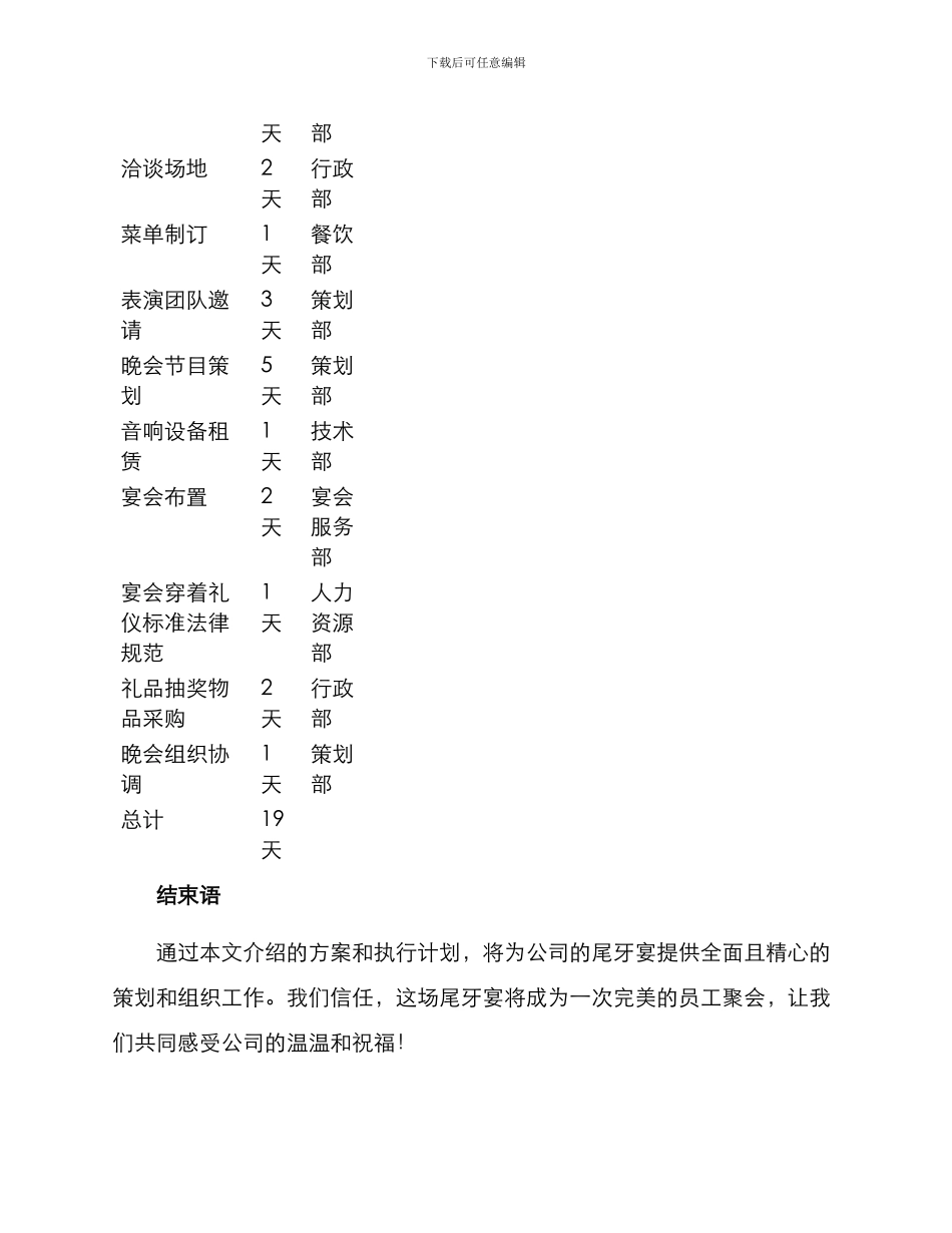 酒店尾牙宴策划方案_第3页