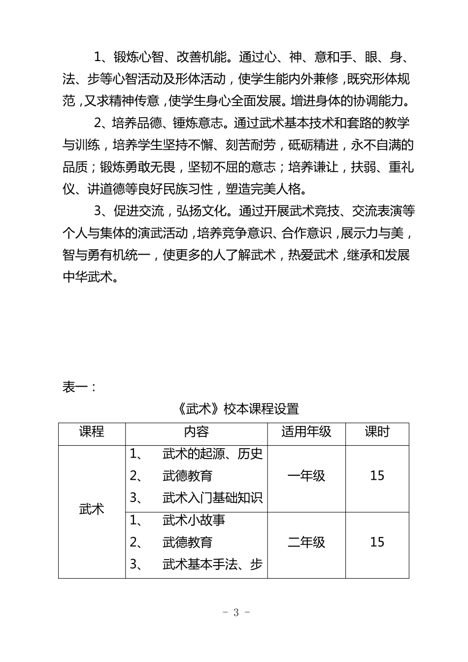 临沂武德小学武术特色课程实施方案_第3页