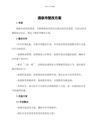 酒泉市整改方案