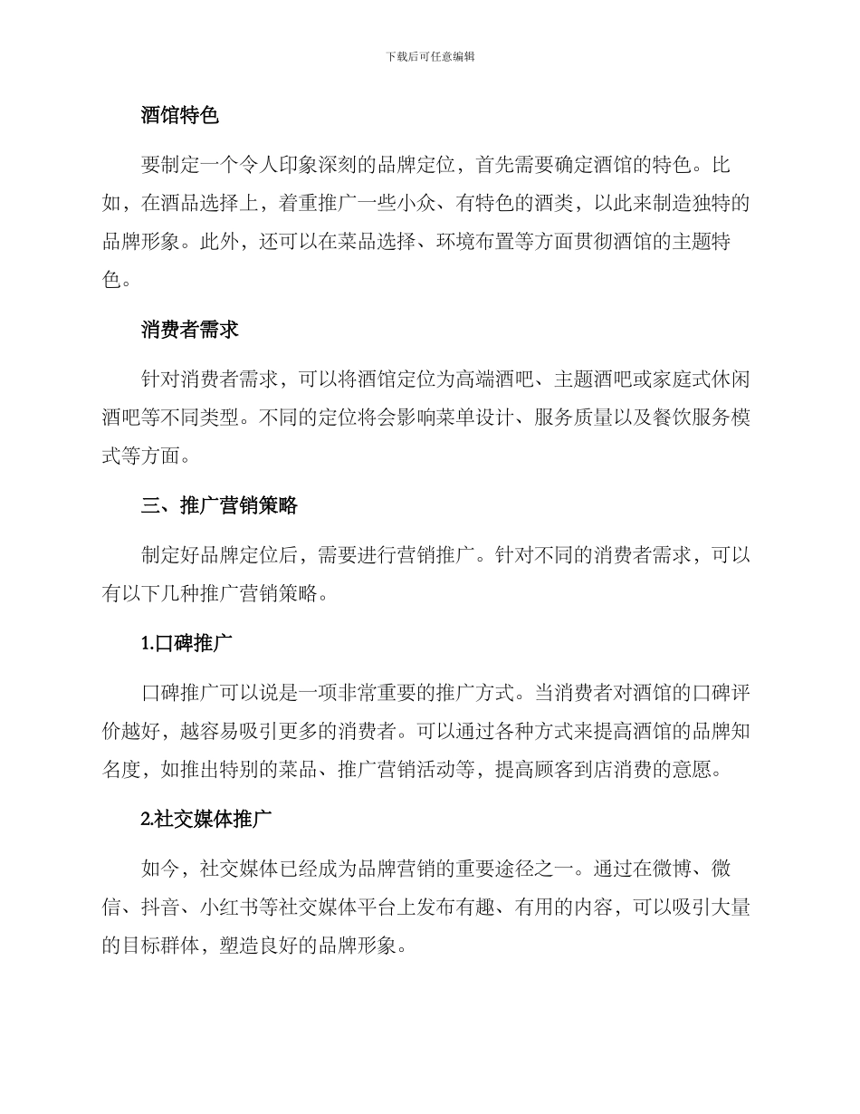 酒馆策划营销方案_第2页