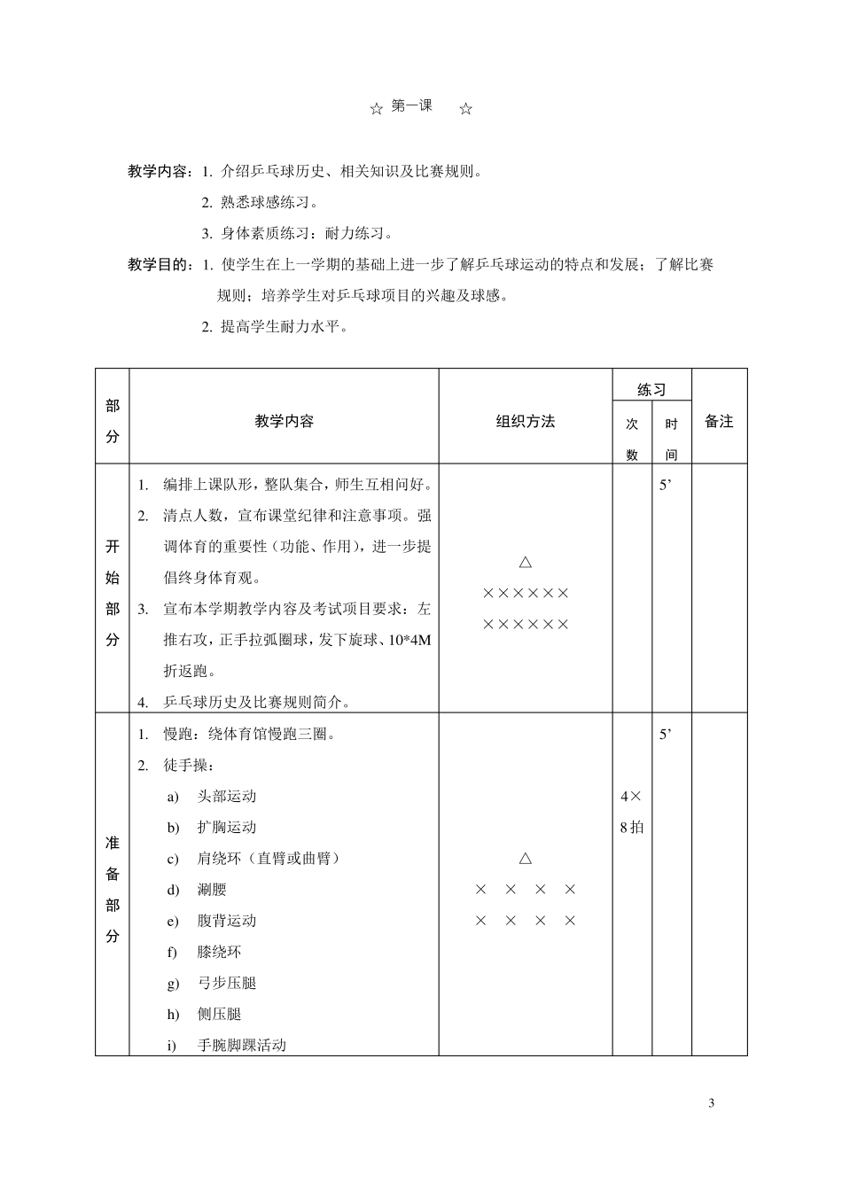乒乓球兴趣小组活动方案、教案乒乓球教案_第3页