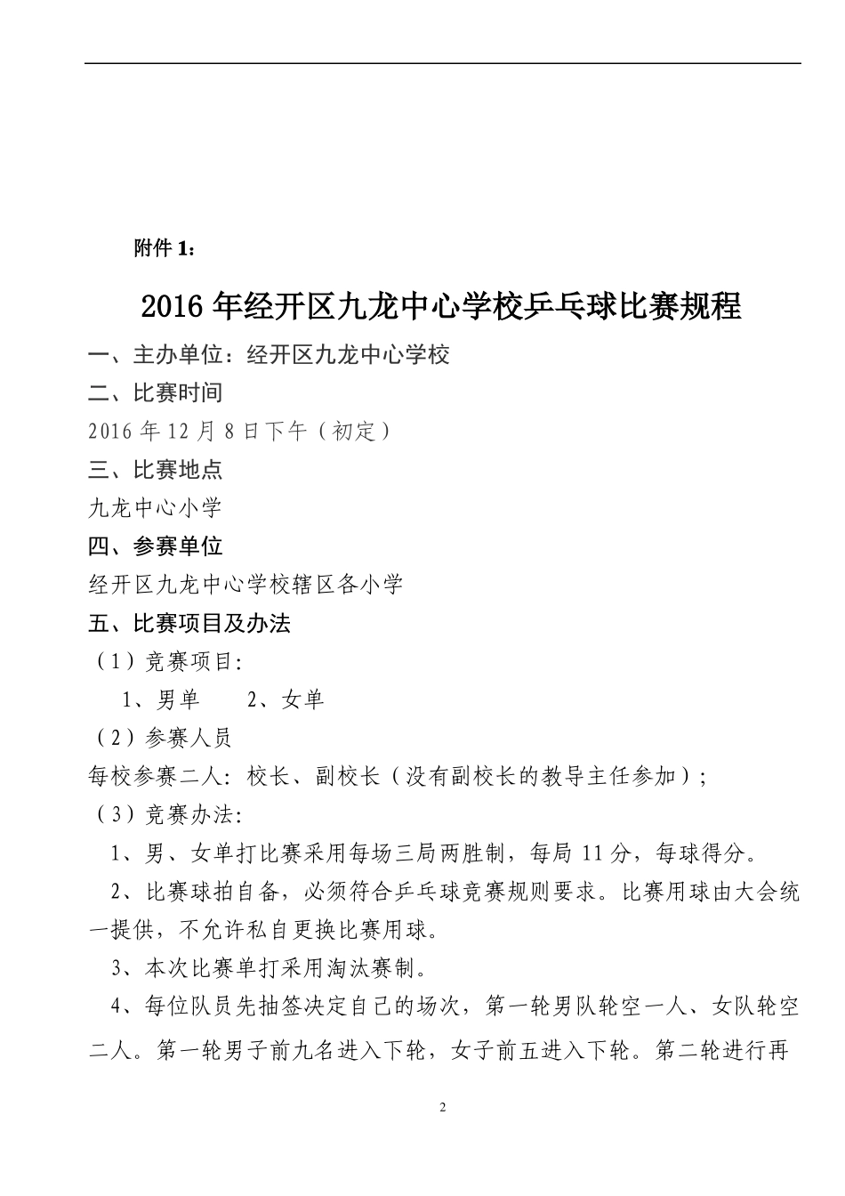 乒乓球比赛秩序册_第2页