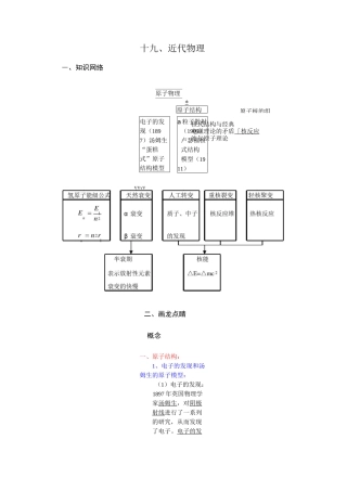 高中物理复习近代物理