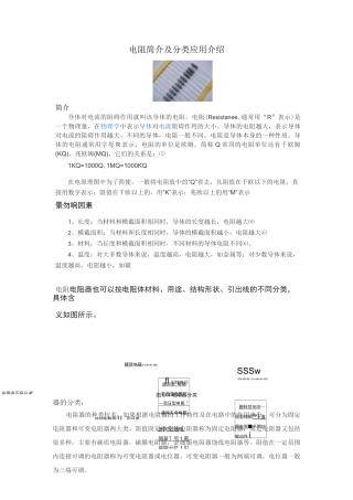 电阻简介及分类