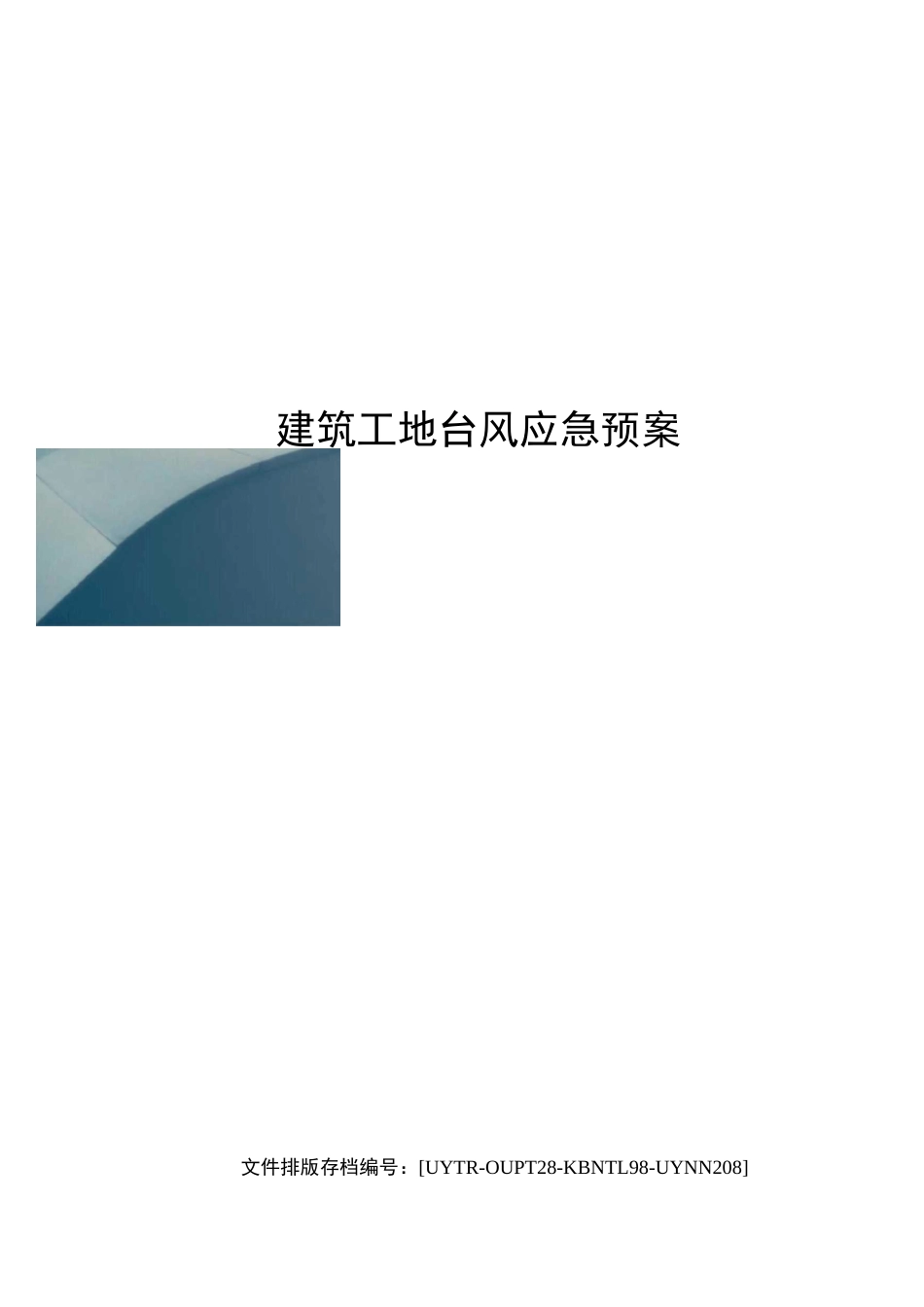 建筑工地台风应急预案_第1页