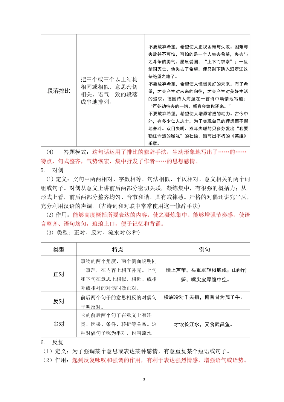 小学语文修辞手法专题复习(各类教材通用)_第3页