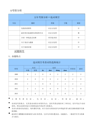 高考英语核心突破(选词填空题型)