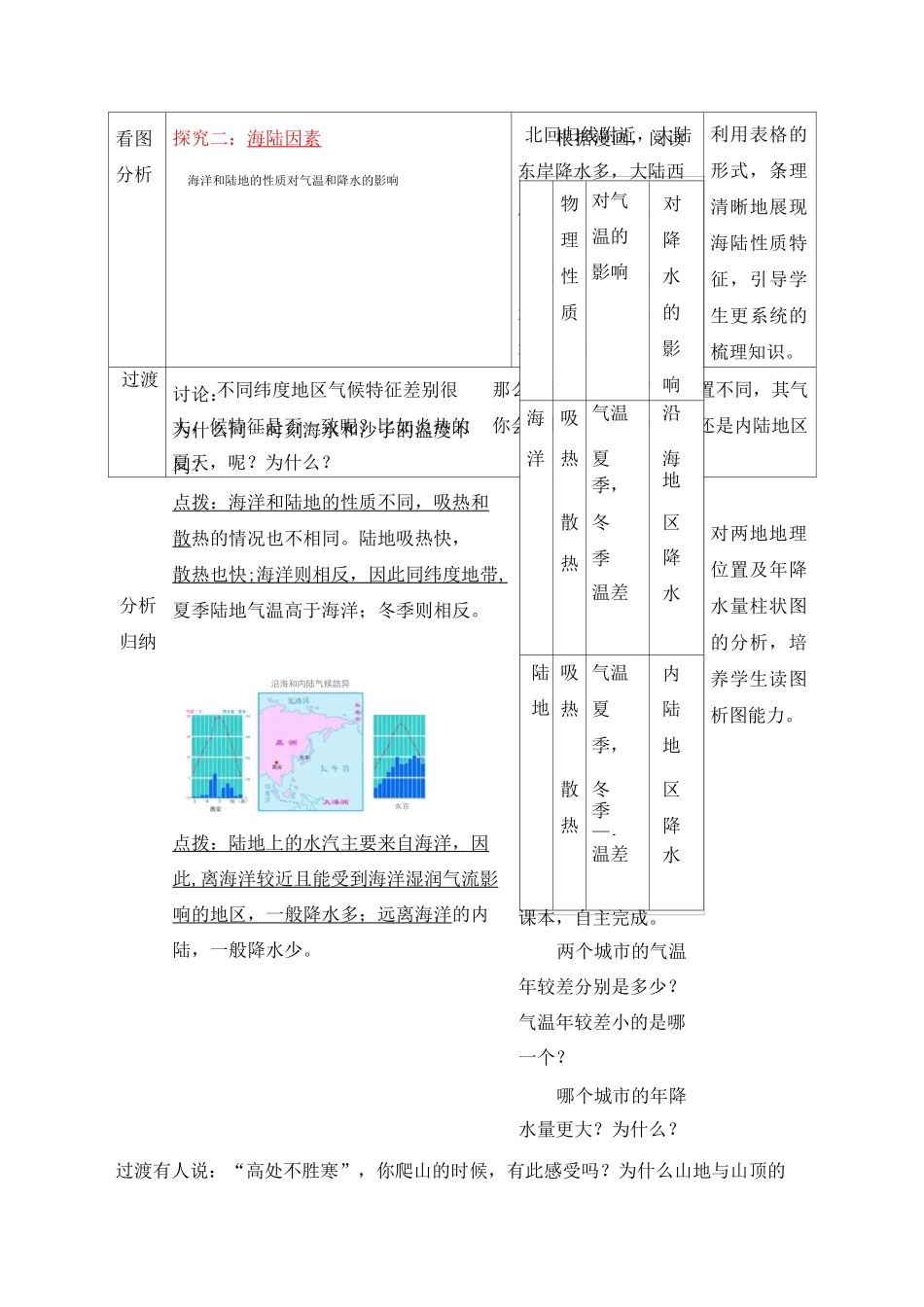 商务星球版七年级地理上册《形成气候的主要因素》教案_第3页