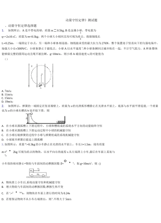 《动量守恒定律》测试题