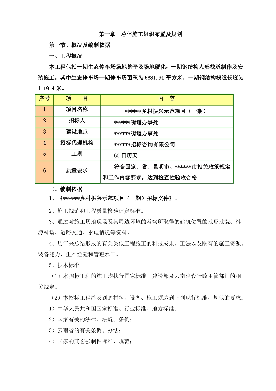 乡村振兴示范项目一期施工组织设计_第2页
