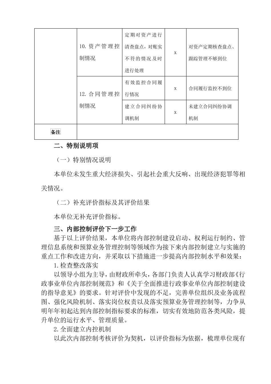 乡镇内部控制考核评价报告_第3页