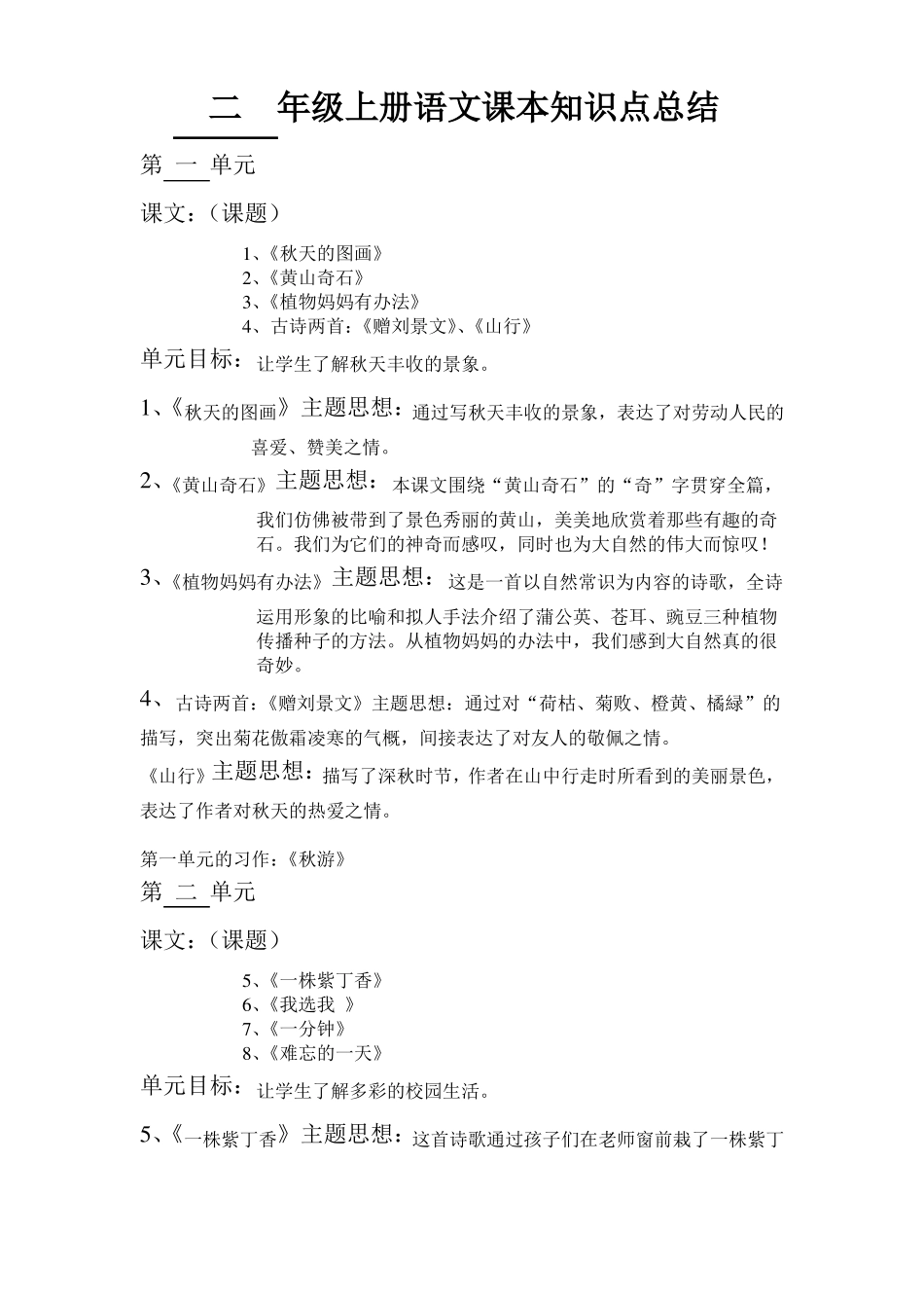 二年级上册语文课本知识点总结_第1页