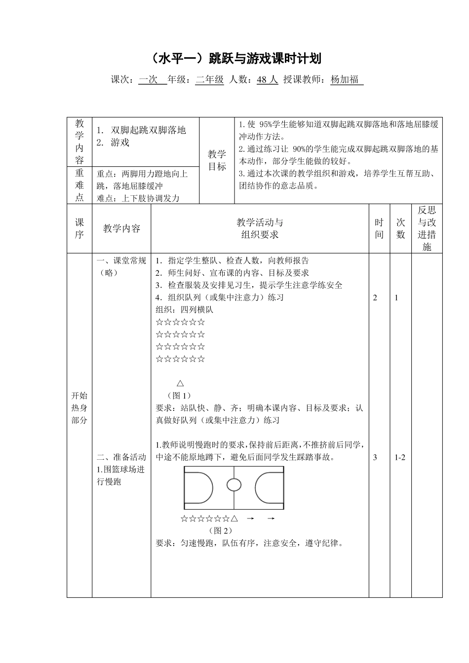 二年级跳跃与游戏教学设计_第3页