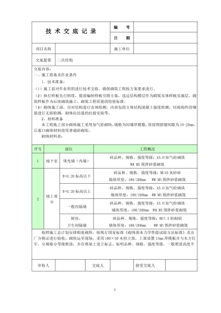 二次结构技术交底超实用