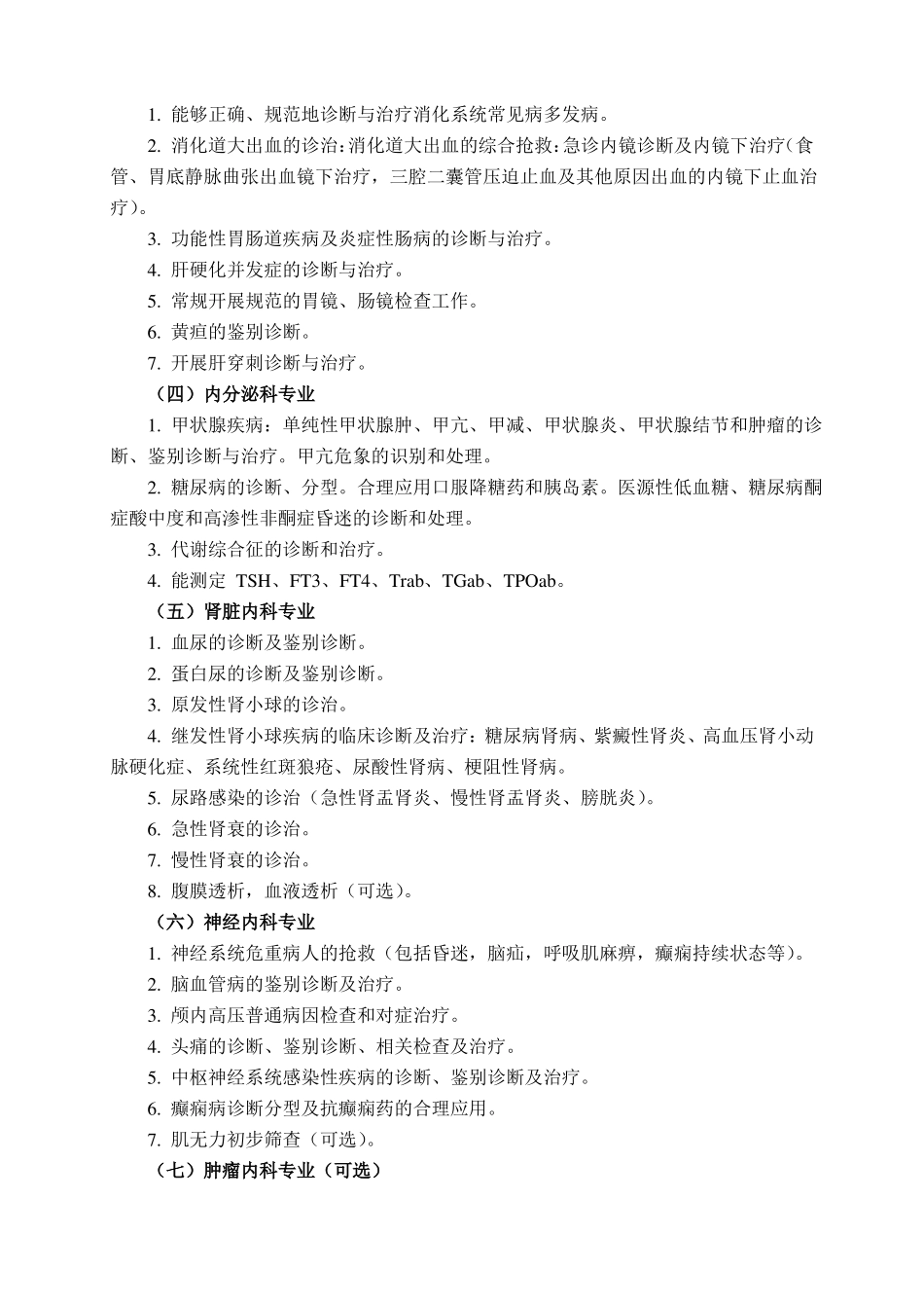 二级综合医院临床科室基本诊疗技术标准_第2页