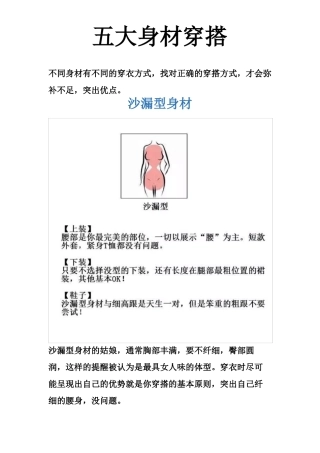 五大身材穿搭