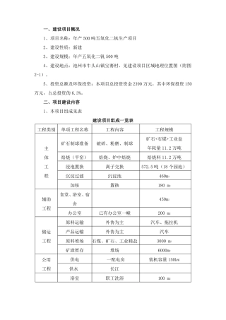 五氧化二钒环评报告Microsoft文档