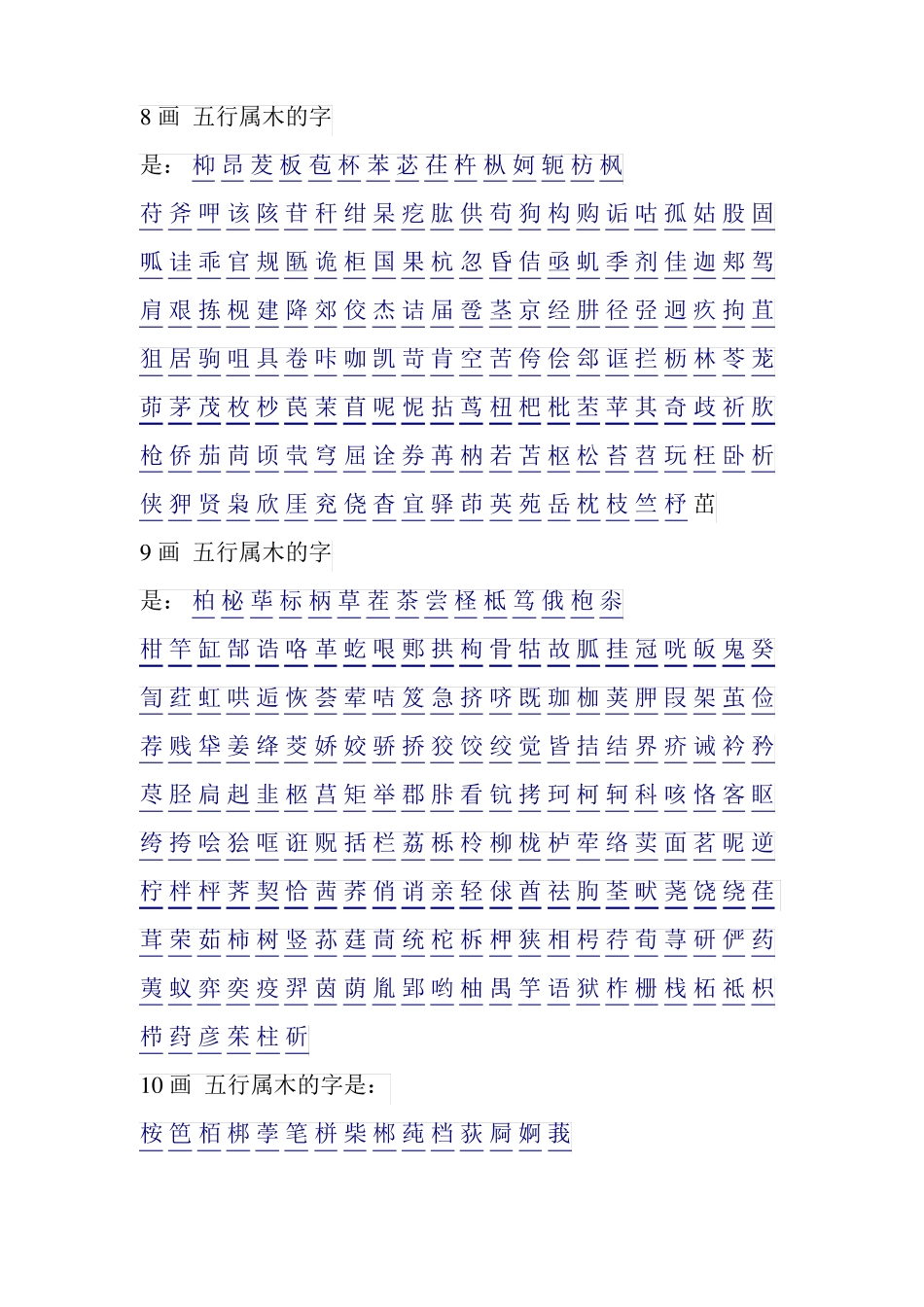 五行属木的字_第2页