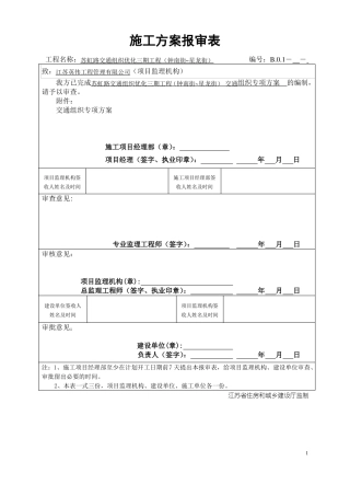 交通组织专项方案