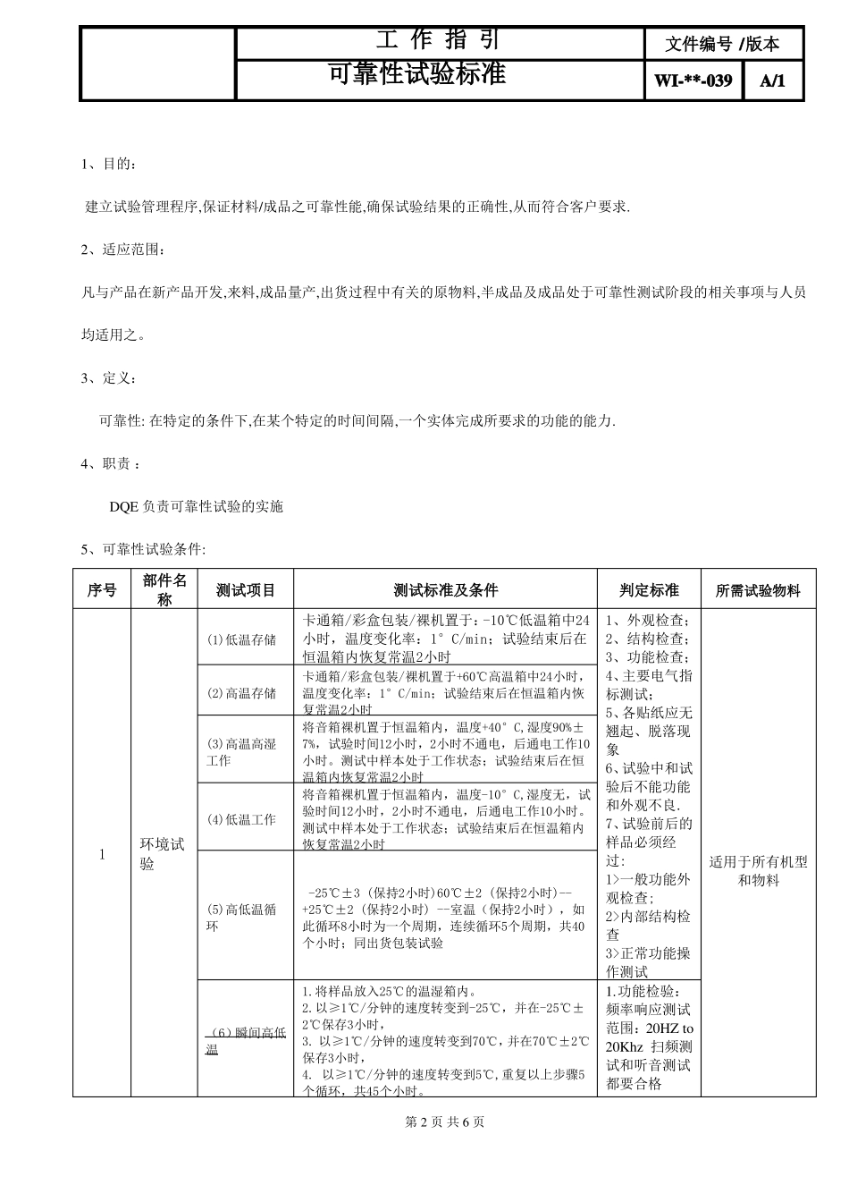 产品可靠性试验标准_第2页