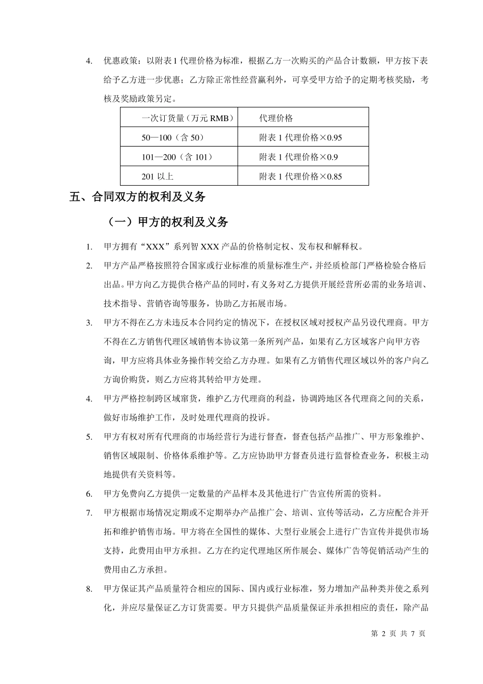 产品销售代理合同范本完整_第2页