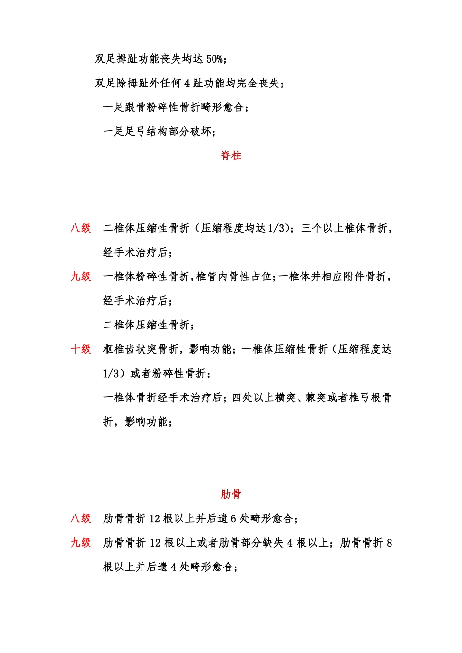 人体损伤致残程度分级简表_第2页