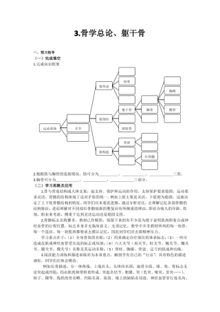 人体形态学-躯干骨、颅骨习题